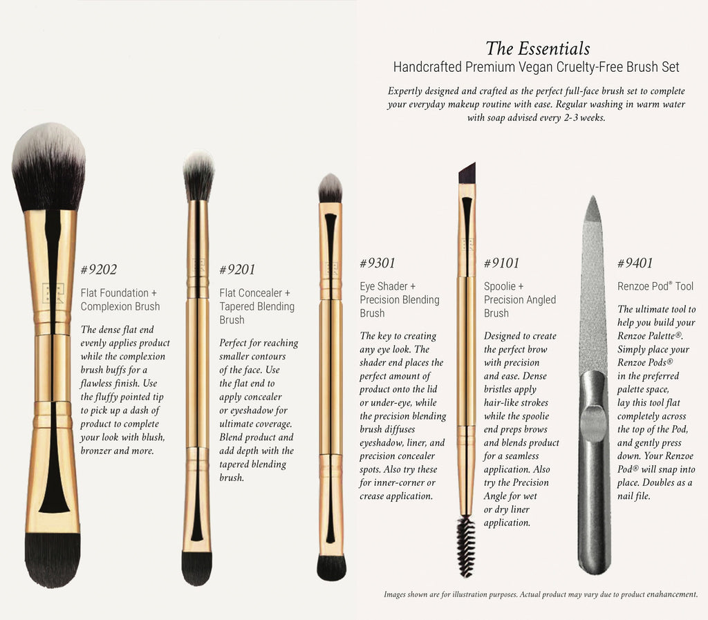 Renzoe Box Premium-Fiber Brush Set “The Essentials” Collection